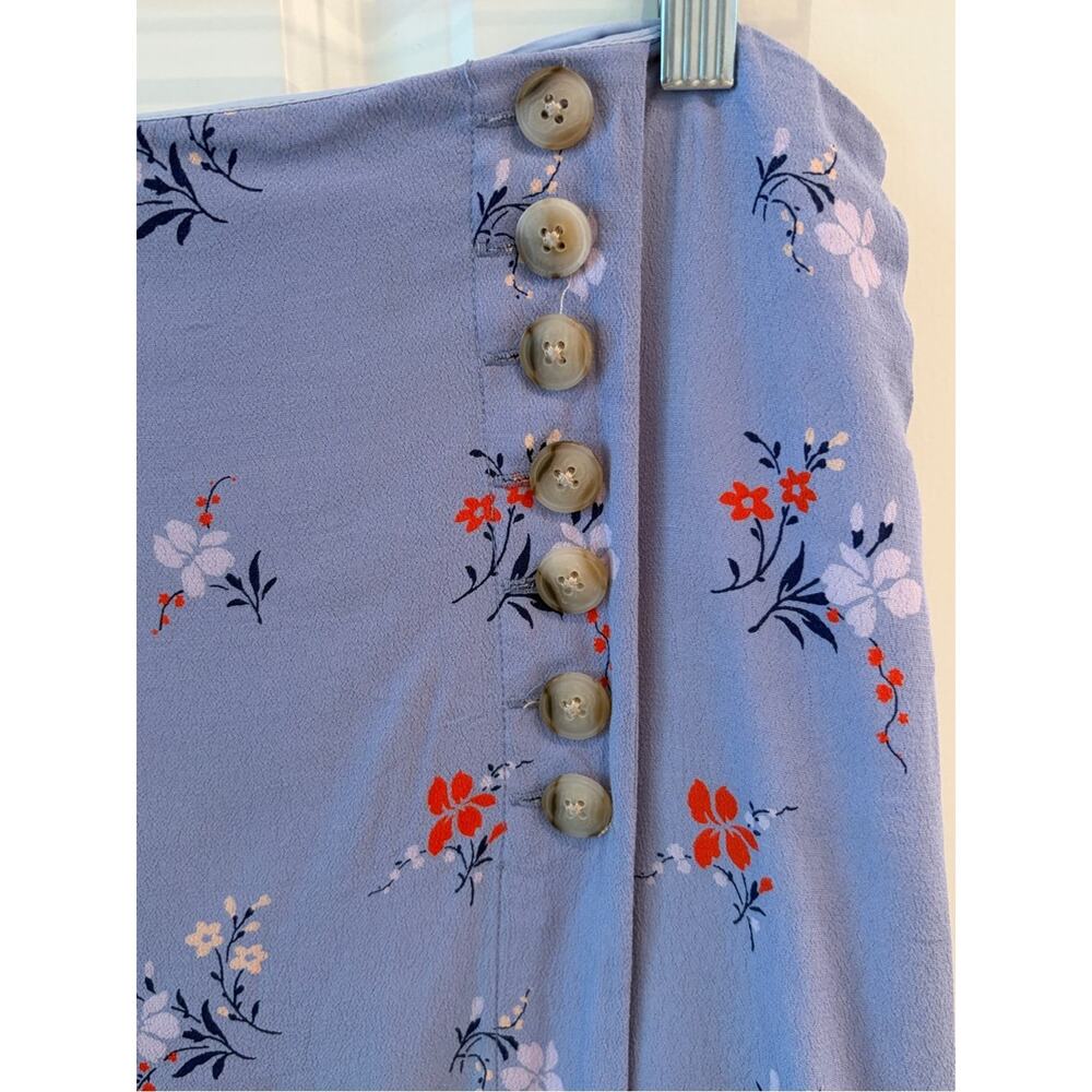 Madewell Mini Skirt Blue Aloha Floral Size 12 - Picture 4 of 8